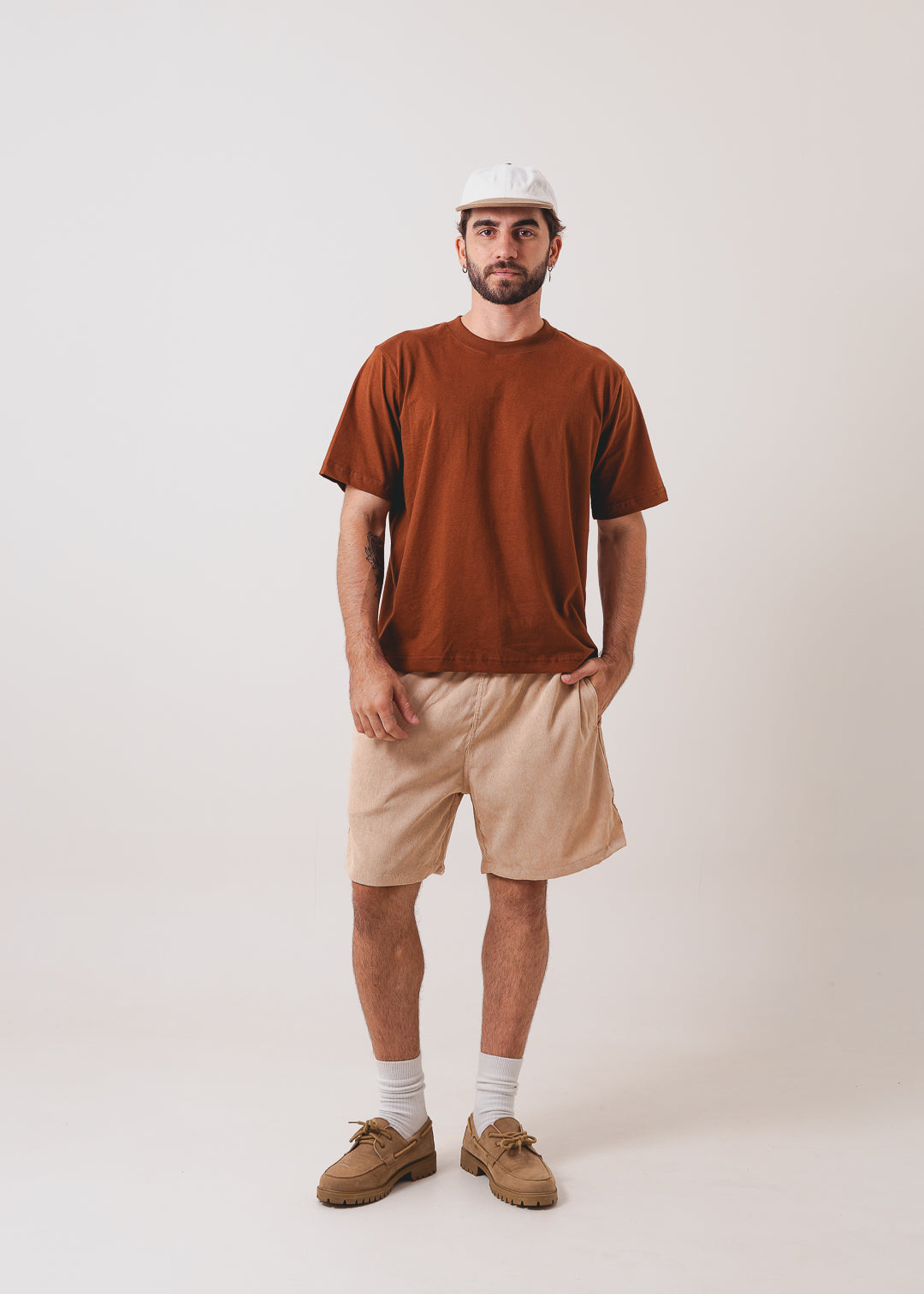 Tshirt Boxy Streetwear 100% algodão - Laranja