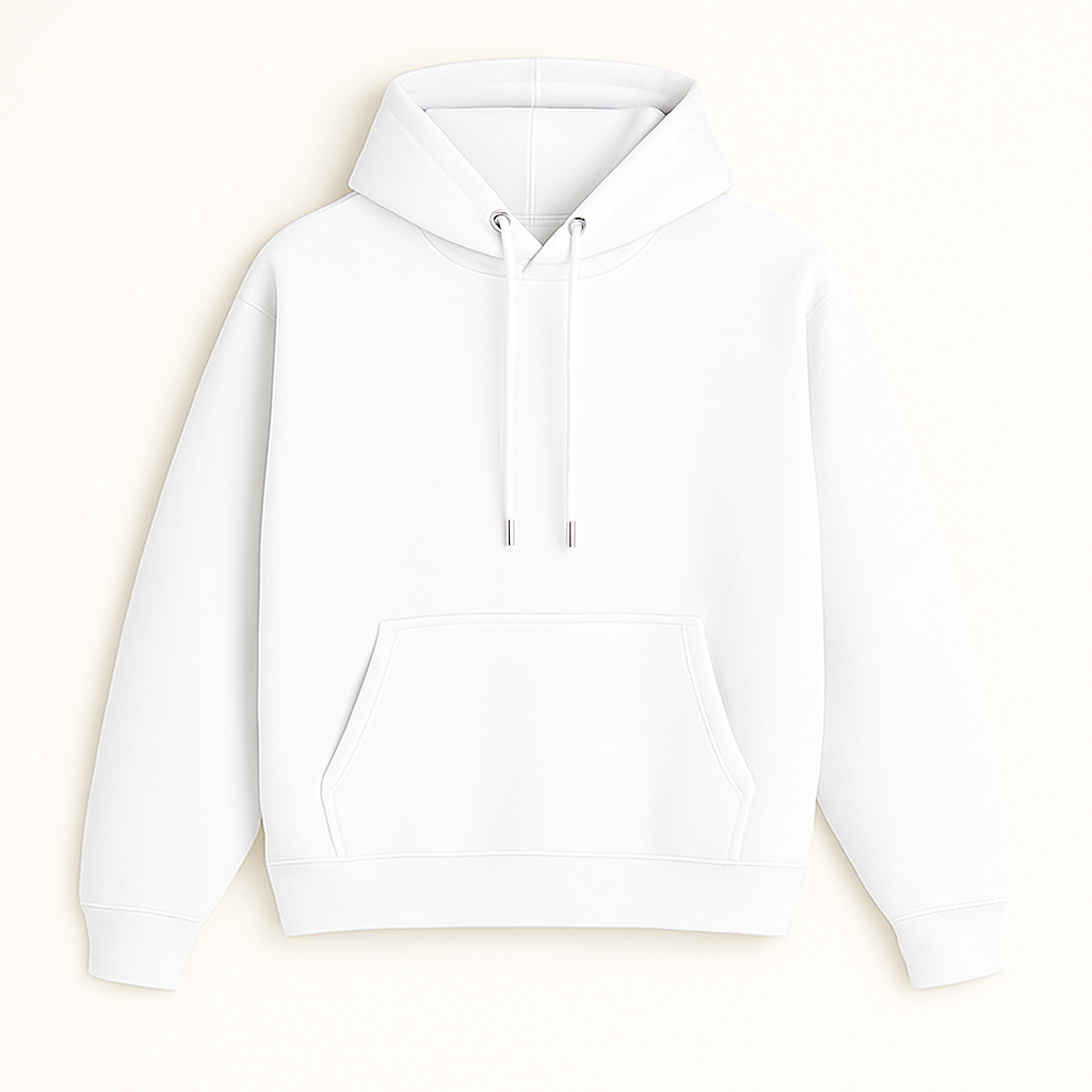 Moletom Canguru Streetwear - Branco