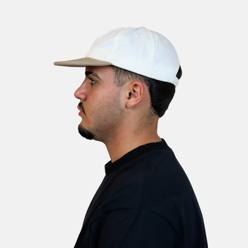 Boné Six Panel Streetwear Off com Cappucino