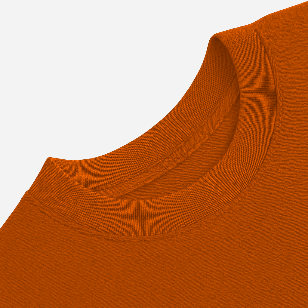Tshirt Boxy Streetwear 100% algodão - Laranja