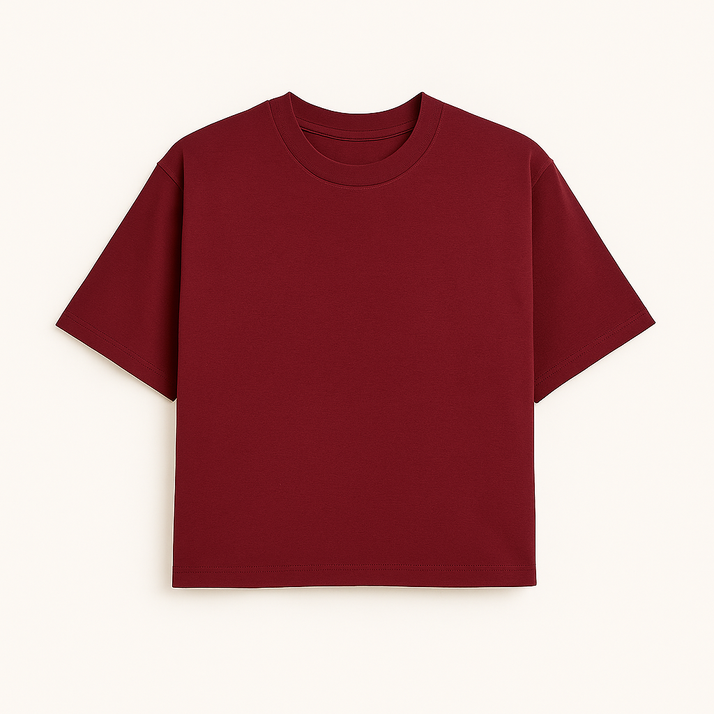 Tshirt Boxy Streetwear 100% algodão - Vermelho